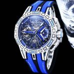 Roger Dubuis Factory Excalibur White Steel Case with with different colored numbers Diameter 46mm Watch
